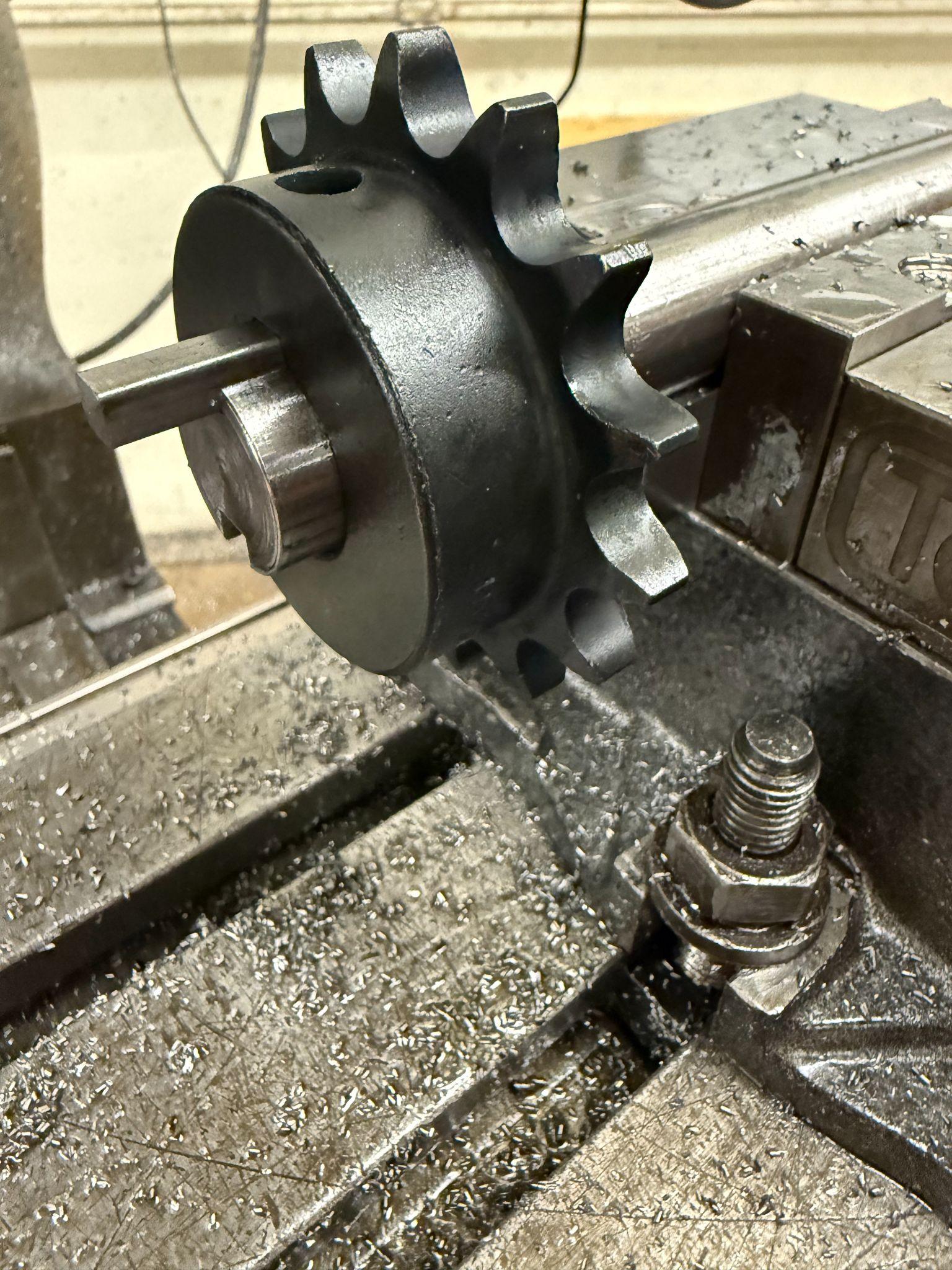Jackshaft milling on manual lathe